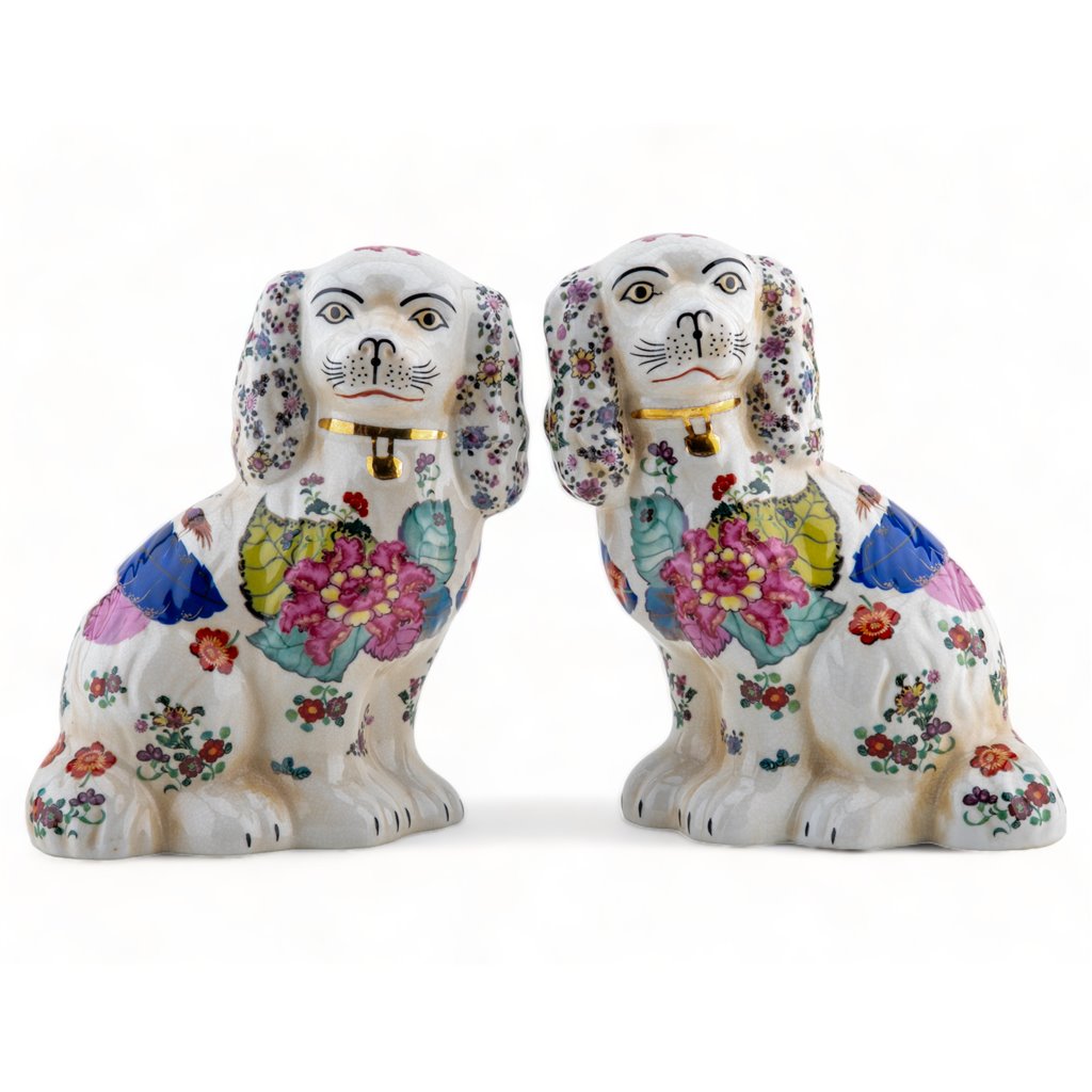 Large Porcelain Staffordshire Dogs
