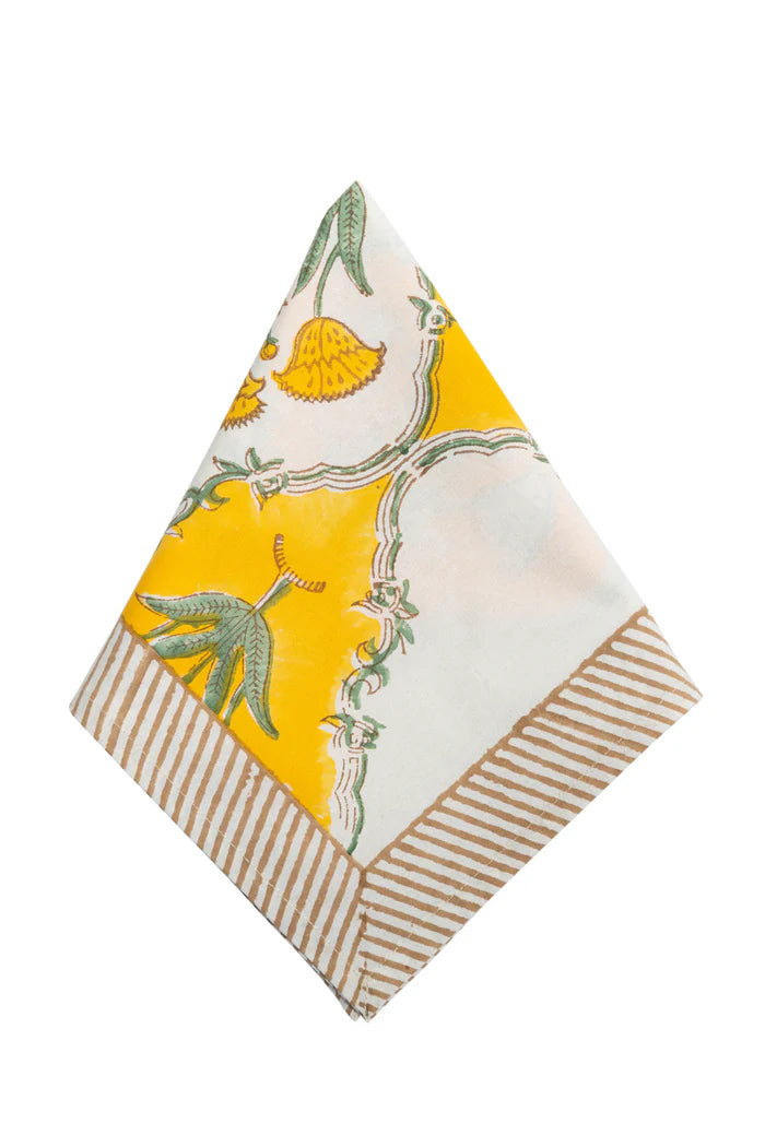 Block Print Cotton Table Napkins (Set of 4)