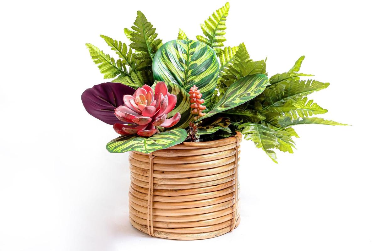 Classic Cane Cachepot | Handwoven Garden Planter