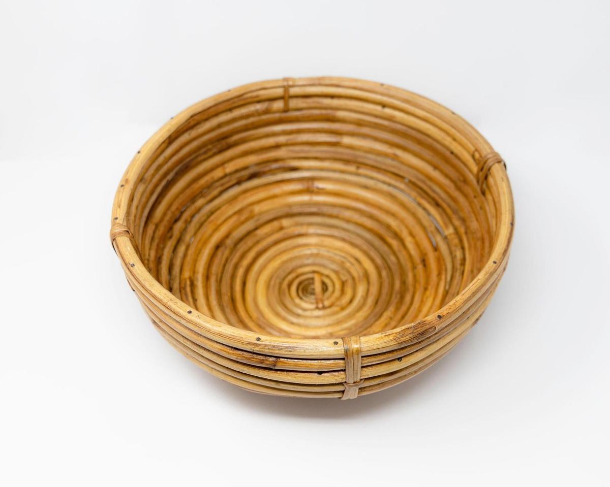 Classic Cane Planter Bowl | Decorative Tabletop Bowl