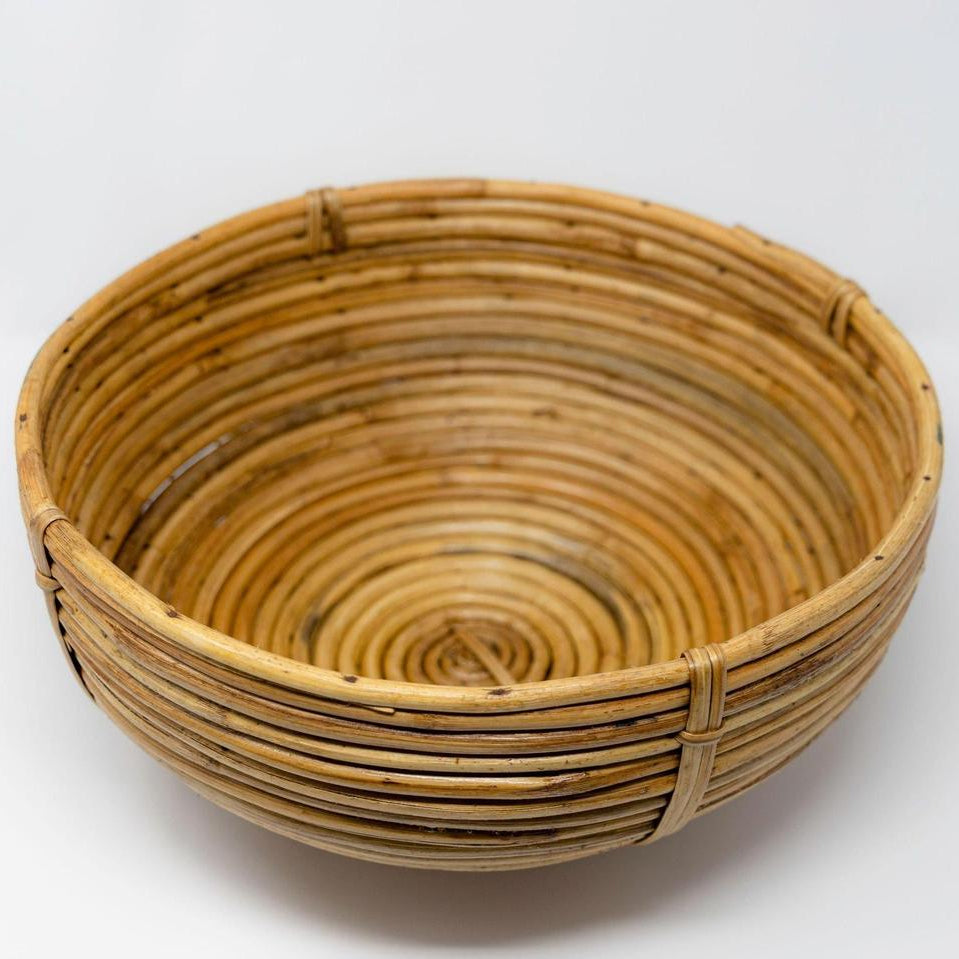 Classic Cane Planter Bowl | Decorative Tabletop Bowl