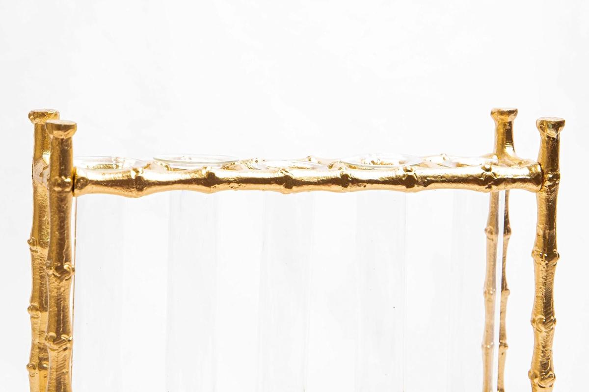 Faux Bamboo Tube Bud Vase | Chic Bud Vase for Bookshelves & Mantles