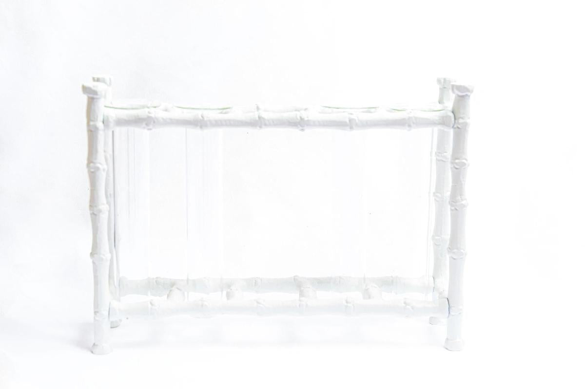 Faux Bamboo Tube Bud Vase | Chic Bud Vase for Bookshelves & Mantles