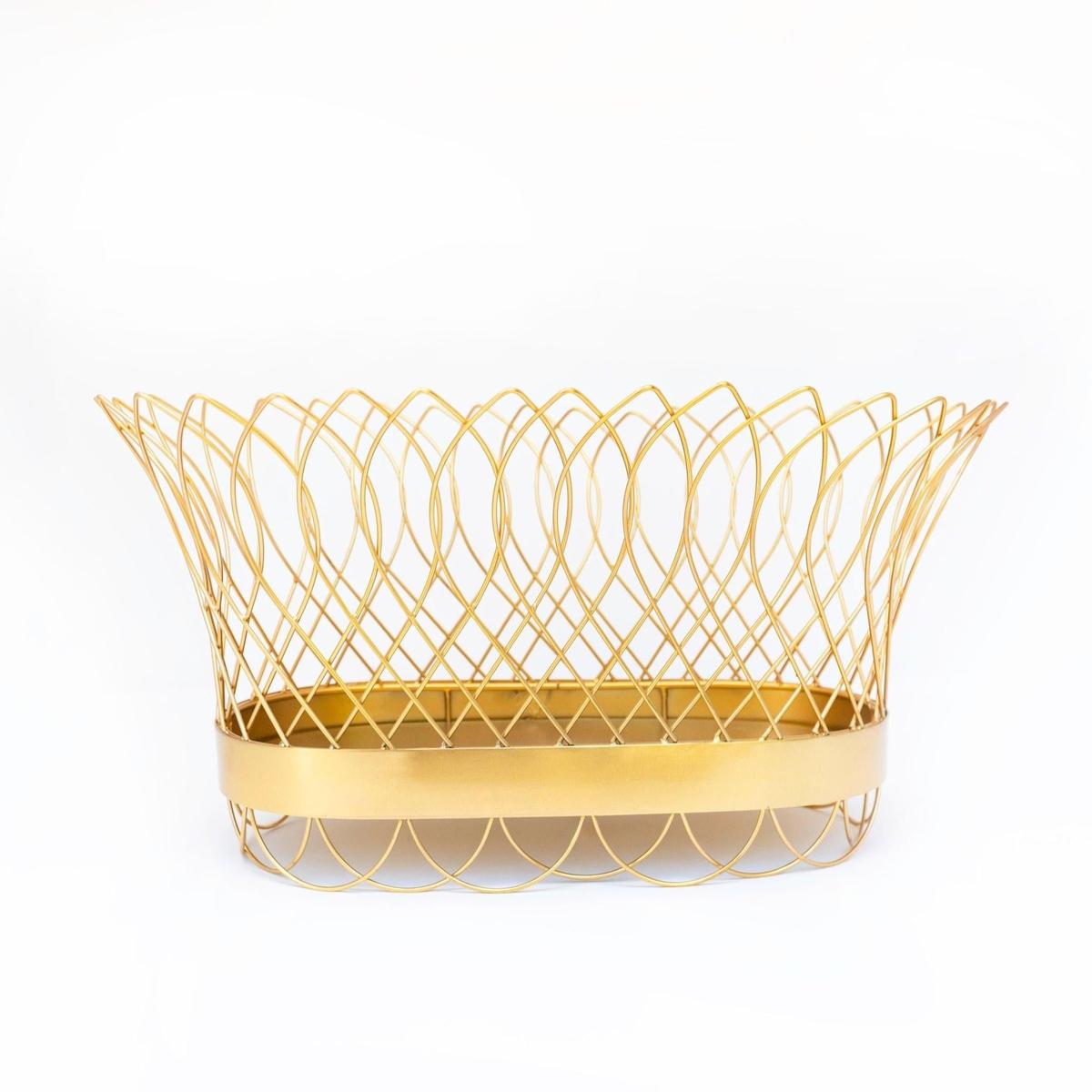 French Wire Planter | Metal Centerpiece | Elegant Garden Basket