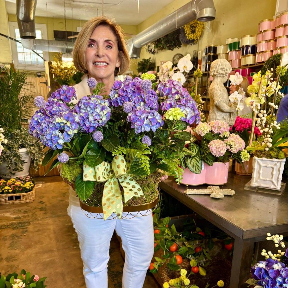 French Wire Planter | Metal Centerpiece | Elegant Garden Basket