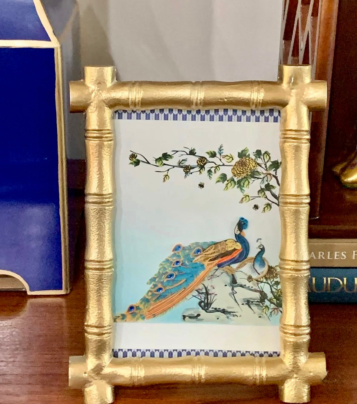 French Art Deco Indochine Faux Bamboo Picture Frame