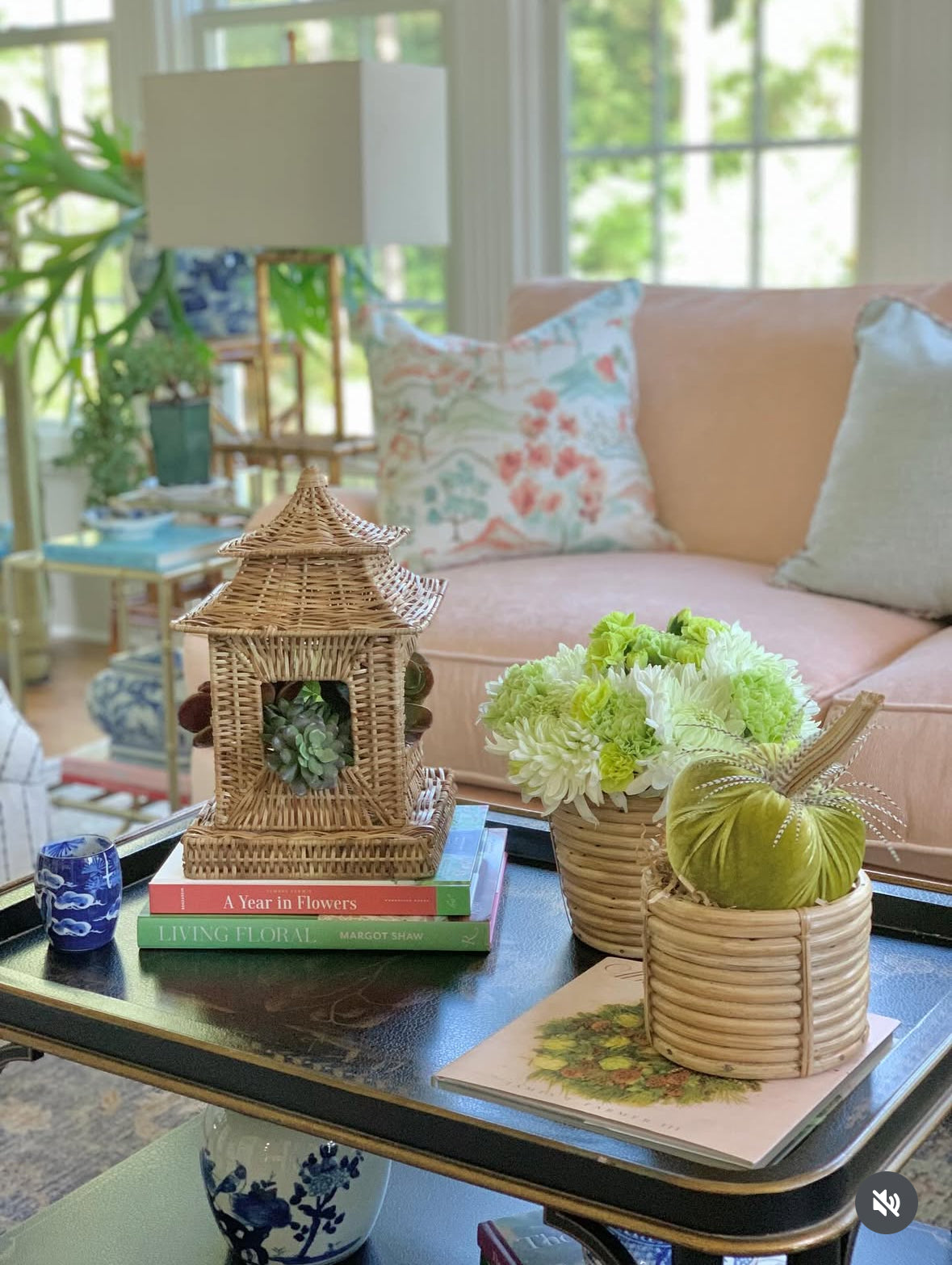 Tapered Cane Cachepot | Handwoven Decorative Planter or Organizer