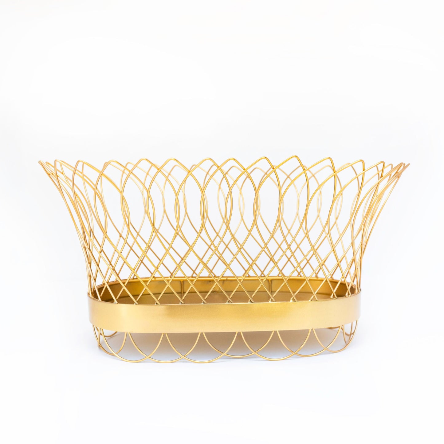 Elegant French Wire Metal Planter Basket