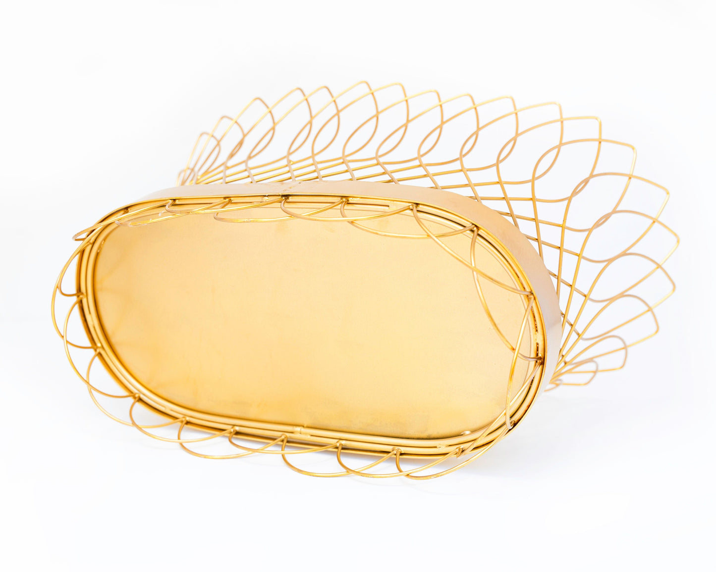 Elegant French Wire Metal Planter Basket