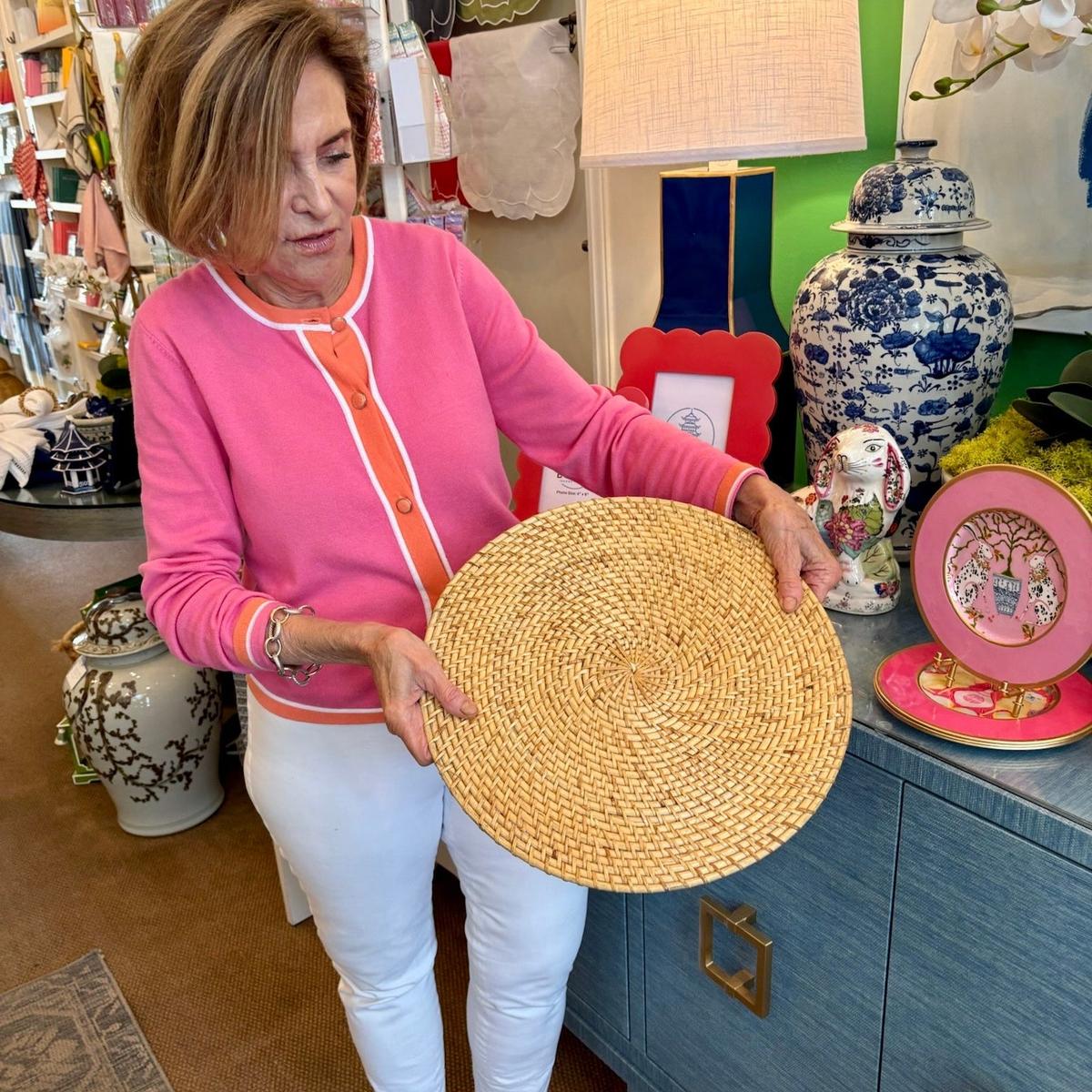 Natural Rattan Charger – Handwoven Rattan Tableware Placemat for Elegant Dining