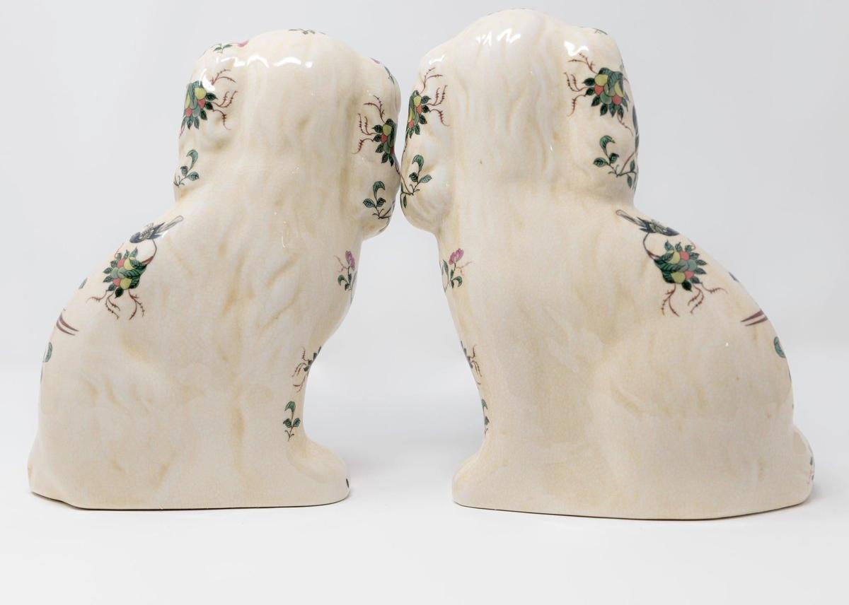 Pair of Porcelain Staffordshire Dogs - Large
