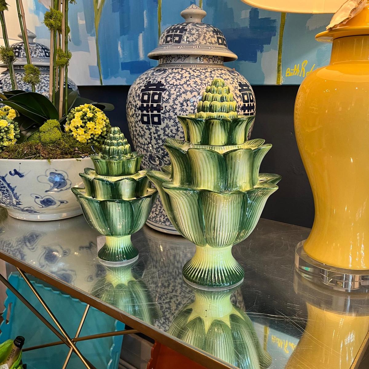 Porcelain Artichoke Tulipiere Vase