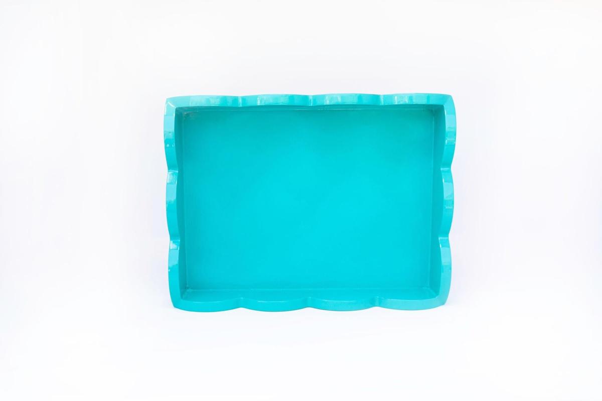 Scalloped Lacquer Tray | Chic Decorative Home Accent