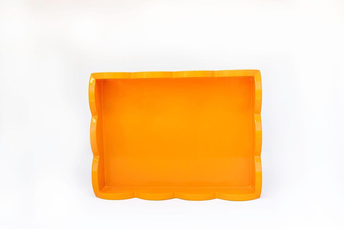 Scalloped Lacquer Tray | Chic Decorative Home Accent