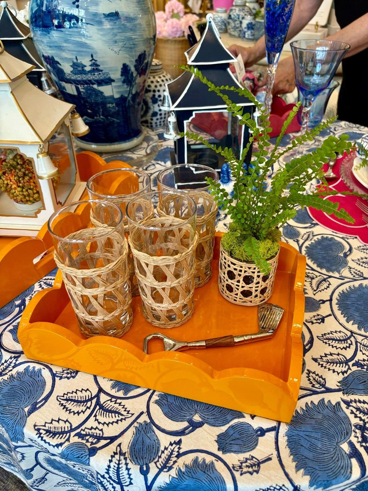 Scalloped Lacquer Tray | Chic Decorative Home Accent