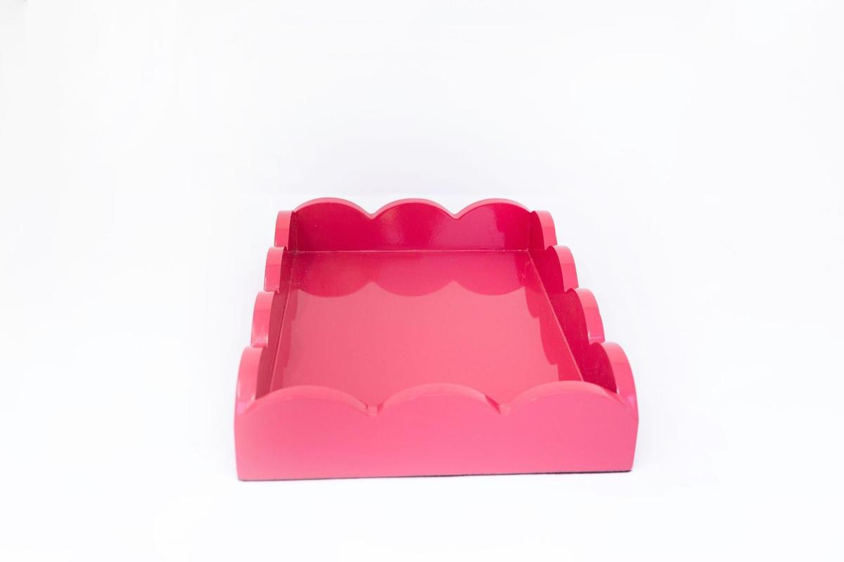 Scalloped Lacquer Tray | Chic Decorative Home Accent