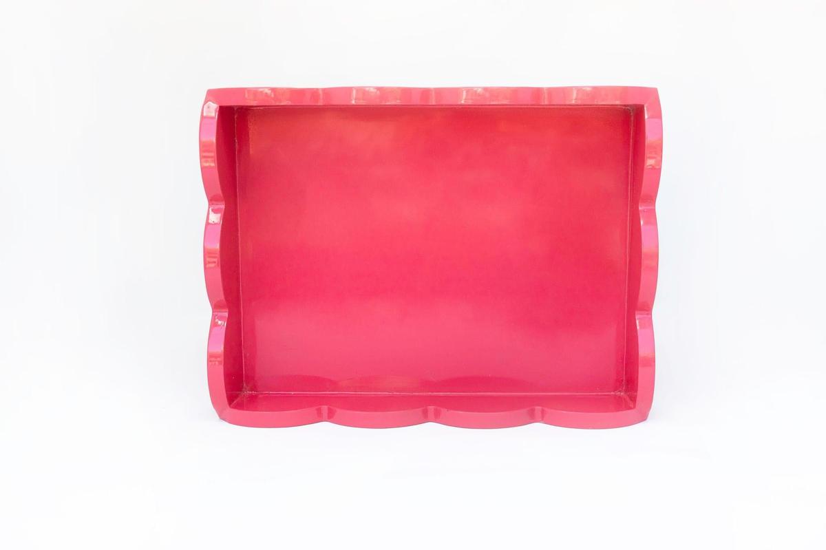 Scalloped Lacquer Tray | Chic Decorative Home Accent