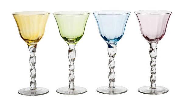 Twisted Stem Wine Glass