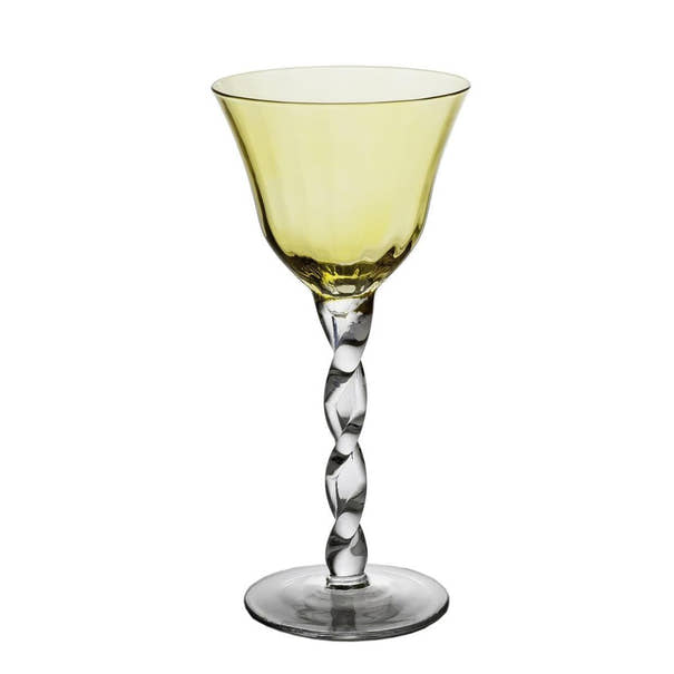 Twisted Stem Wine Glass