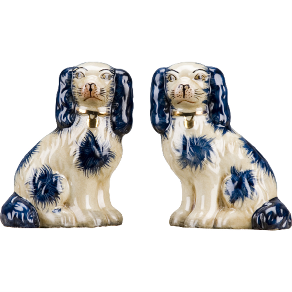 Small Porcelain Staffordshire Dogs