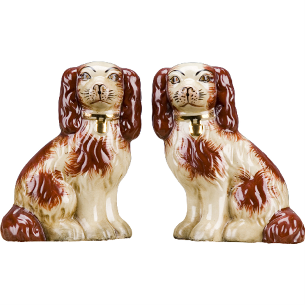 Small Porcelain Staffordshire Dogs