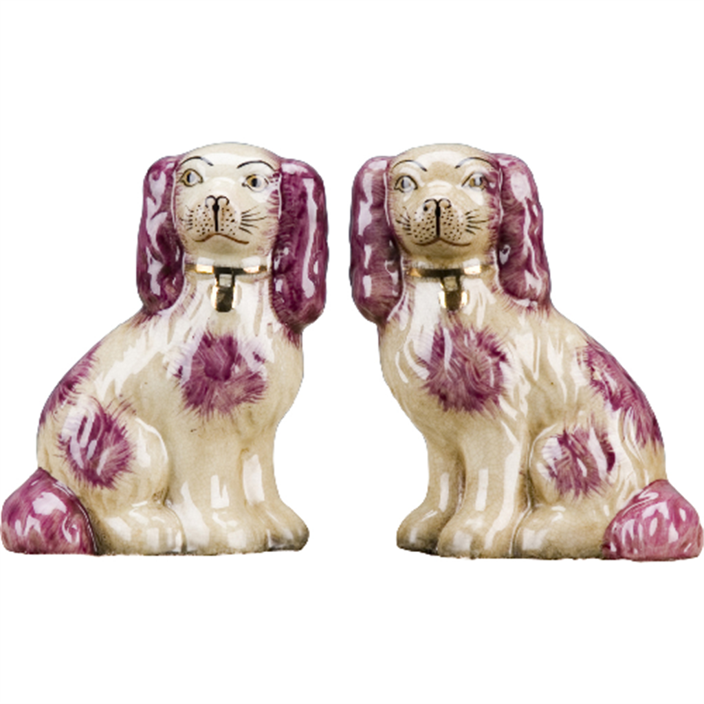 Small Porcelain Staffordshire Dogs