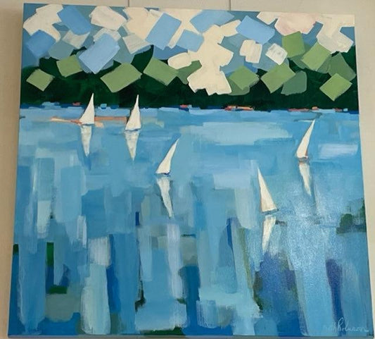Beth Robison "Sailing on the St Johns III" 40x40