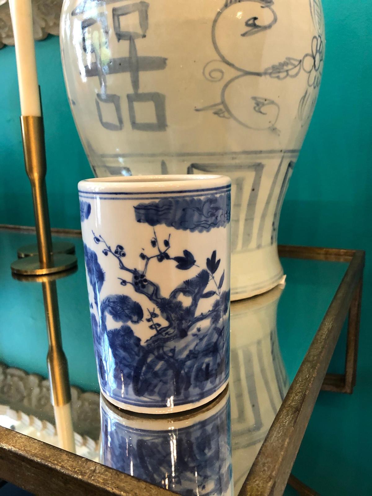 Blue & White Porcelain Pencil cup