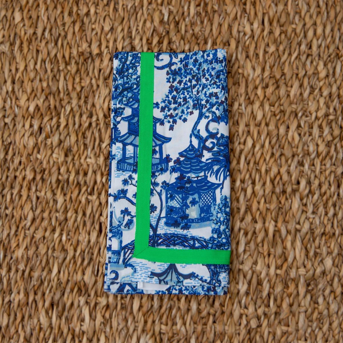 Chinoiserie Toile Cotton Table Napkins | Set of 4
