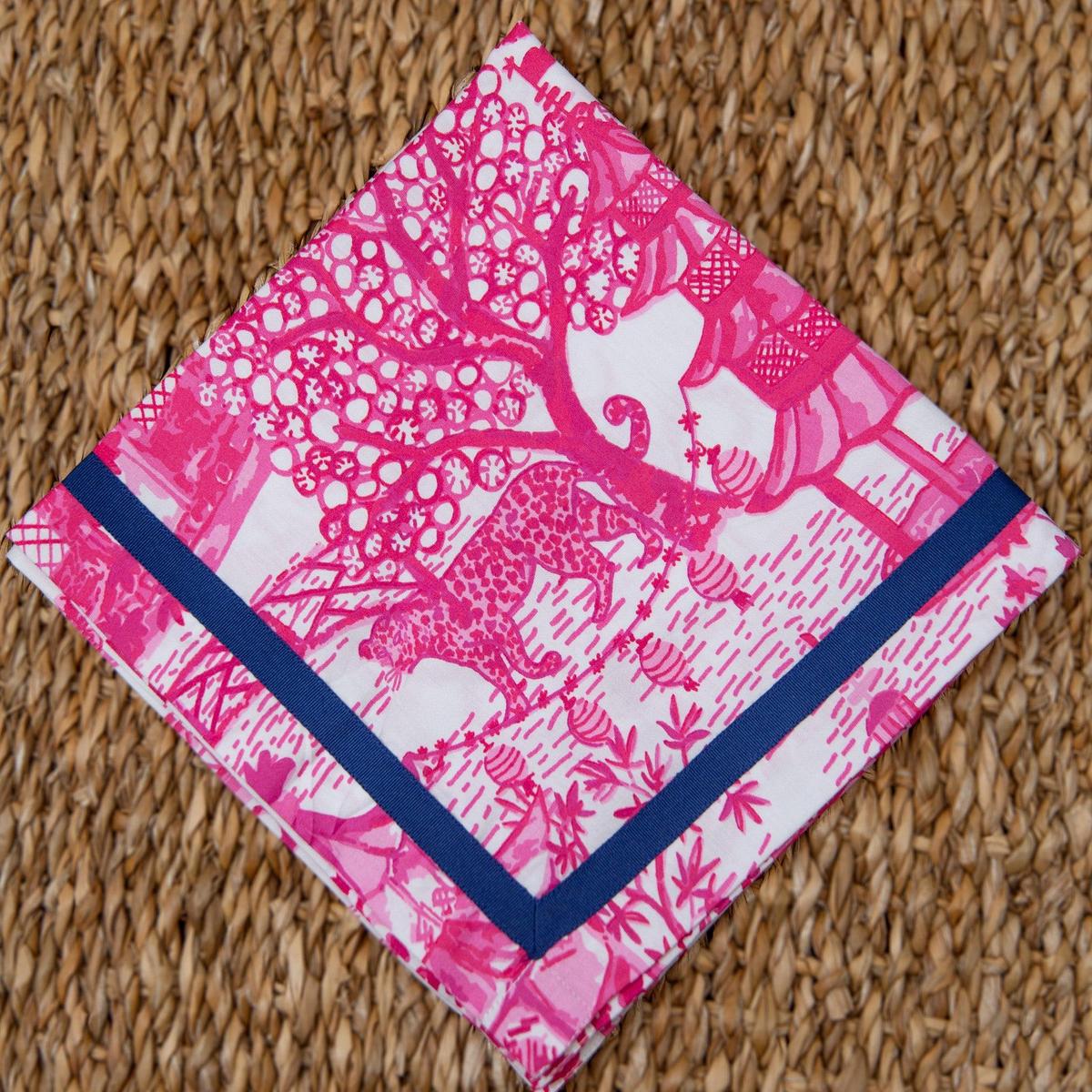 Chinoiserie Toile Cotton Table Napkins | Set of 4