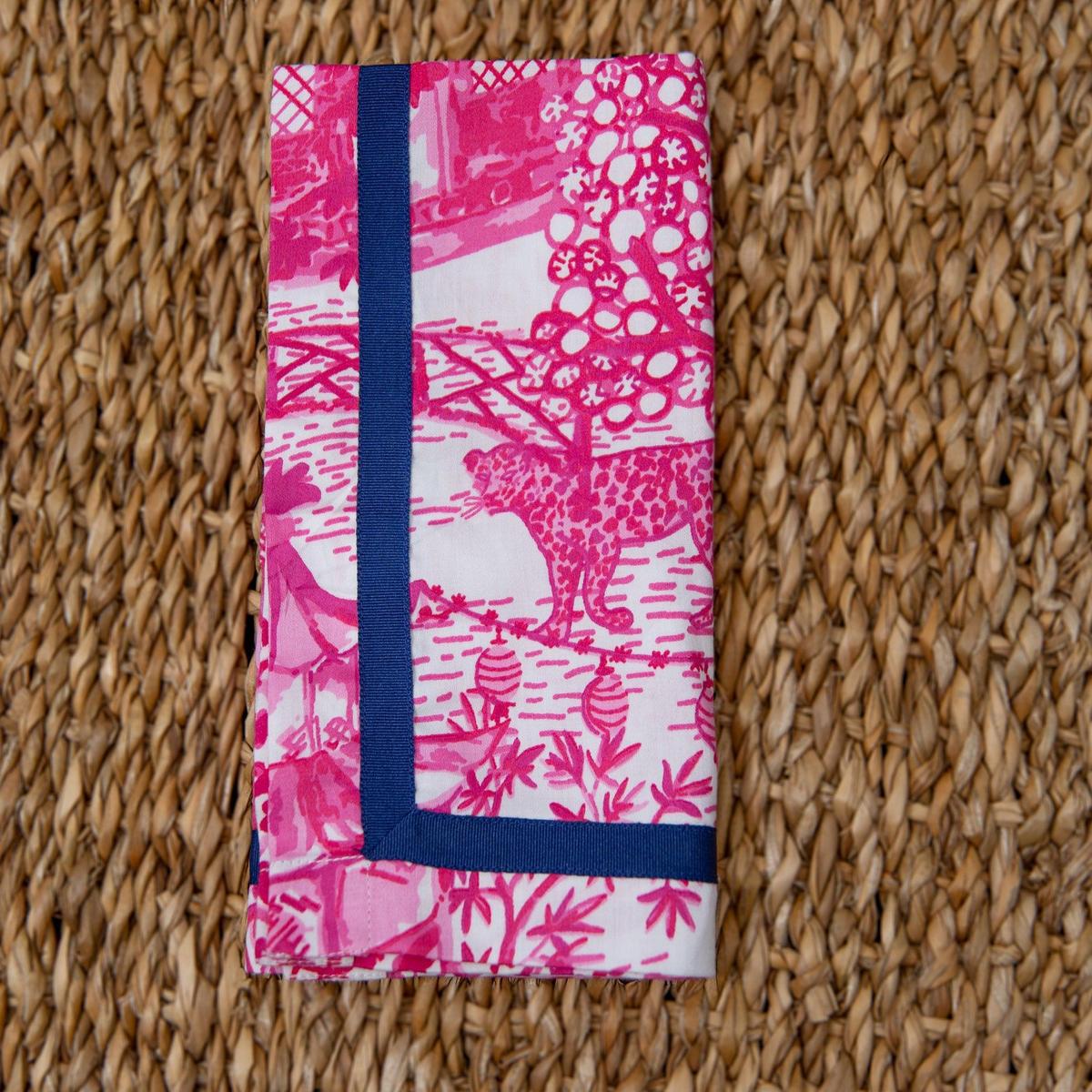 Chinoiserie Toile Cotton Table Napkins | Set of 4