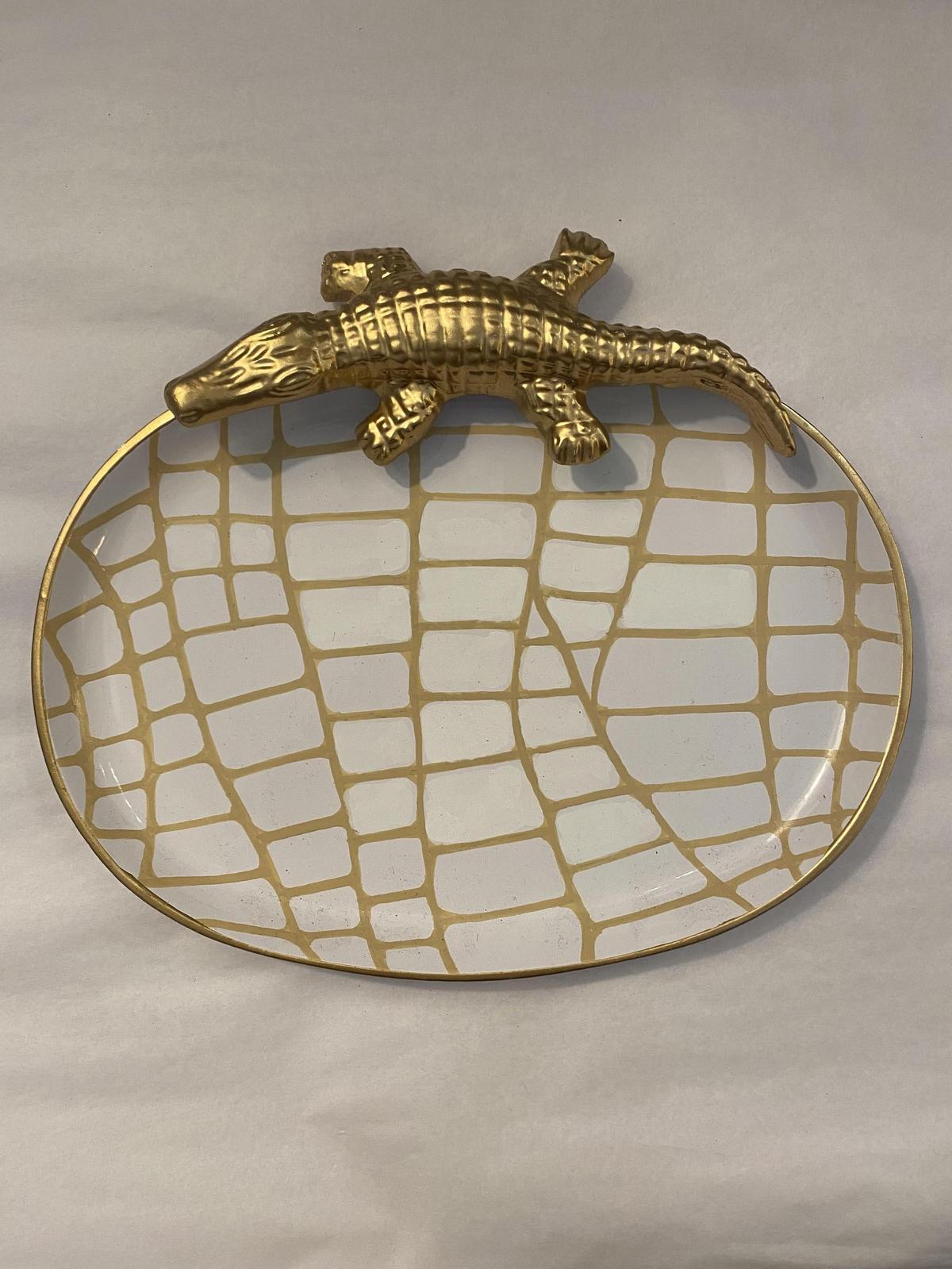 Hand-painted Alligator Tray