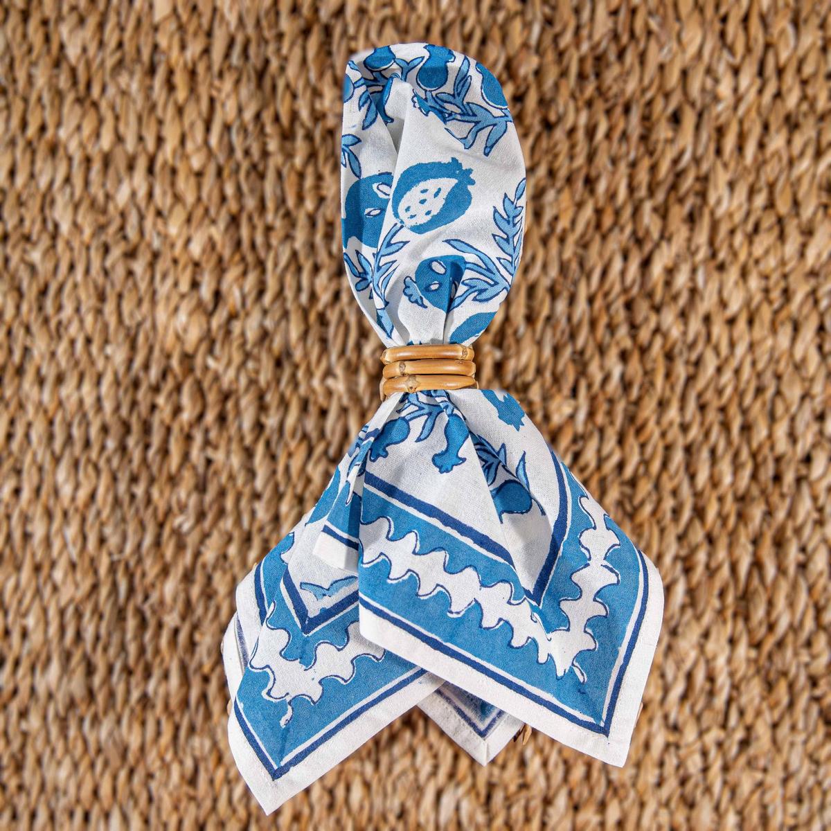 Handcrafted Block Print Cotton Table Napkins | Set of 4