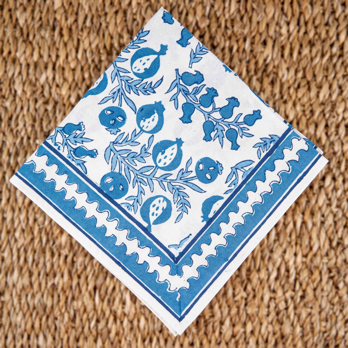 Handcrafted Block Print Cotton Table Napkins | Set of 4