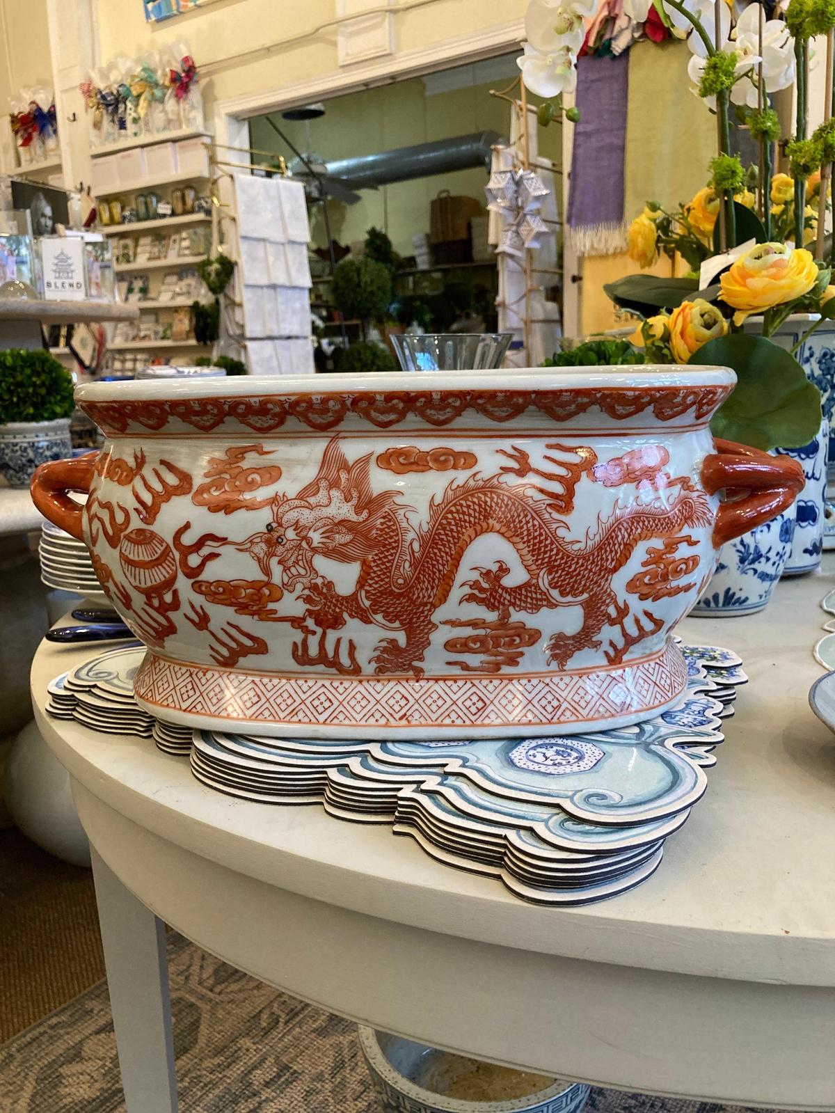 Orange & White Porcelain Classic Footbath