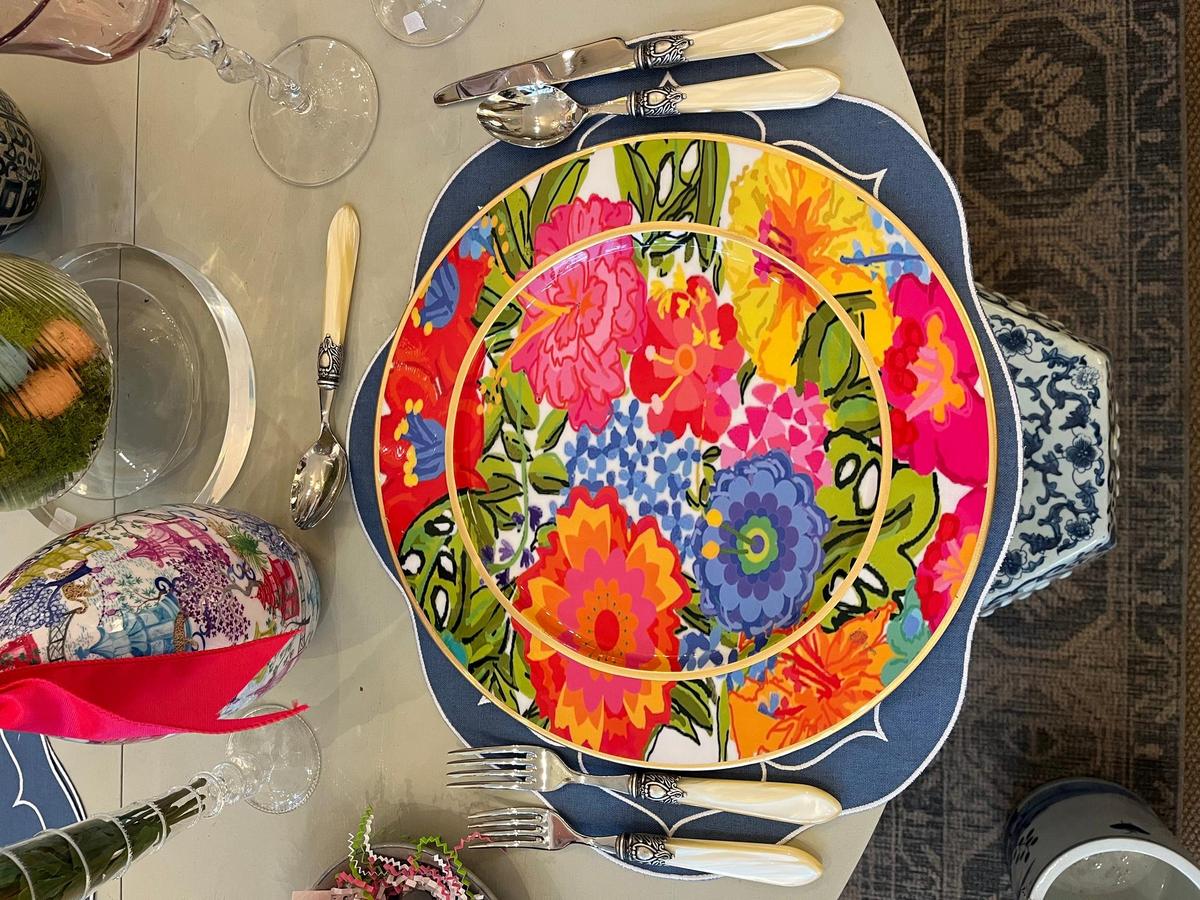 Patterned Enamel Charger