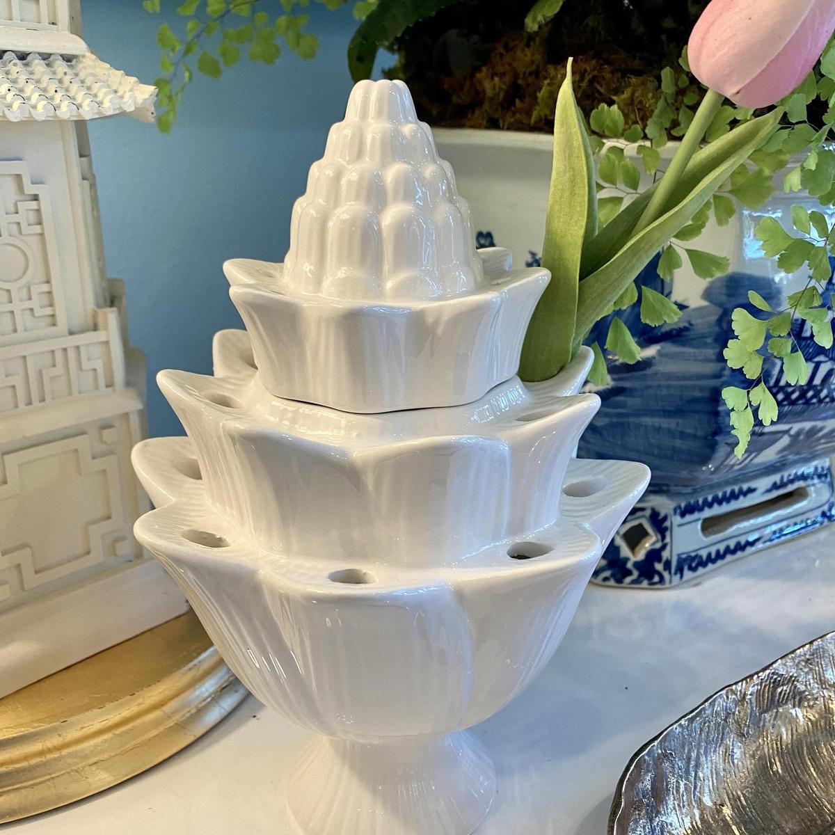 Porcelain Artichoke Tulipiere Vase