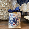 Blue and White Floral Candle- Small