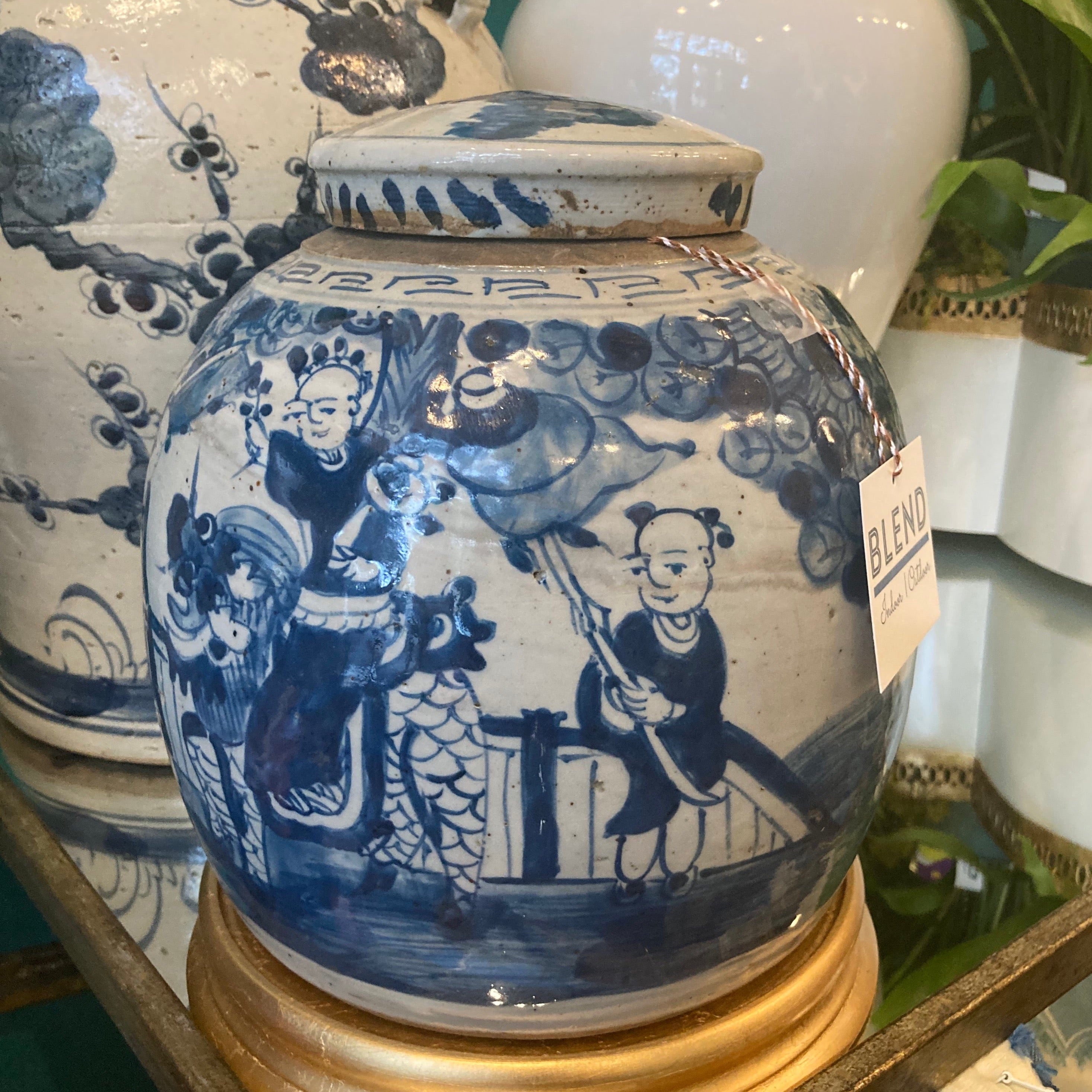 Ginger Jar 10" - blue and white reproduction