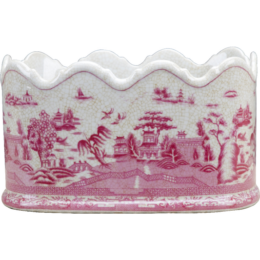 Pink Willow Scalloped Footbath Planter