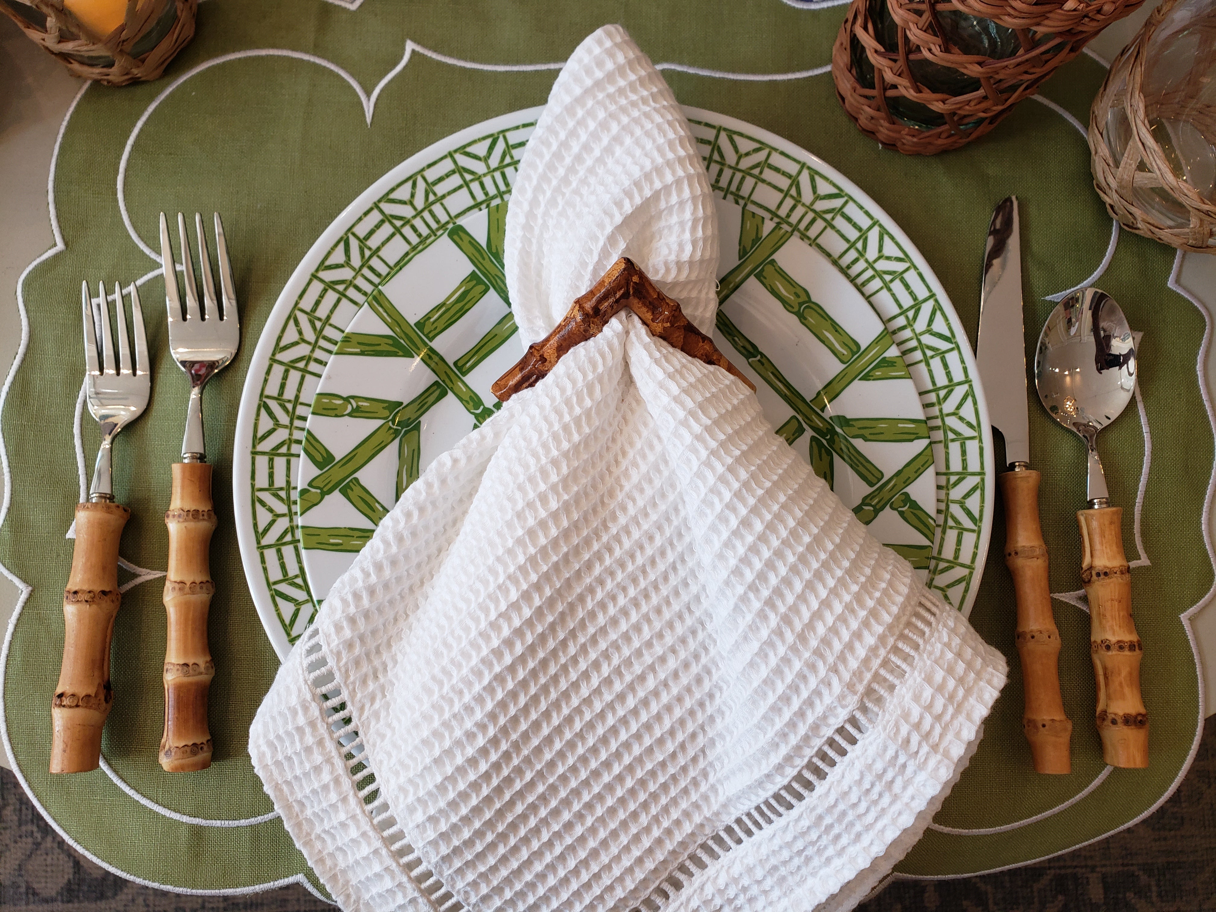 Faux Bamboo Napkin Rings