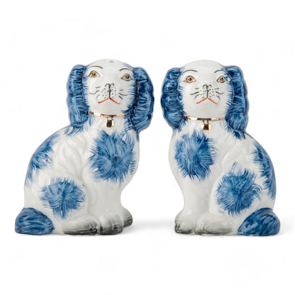 Porcelain Staffordshire Dog Salt and Pepper Set