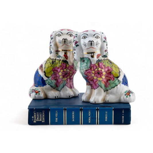 Small Porcelain Staffordshire Dogs