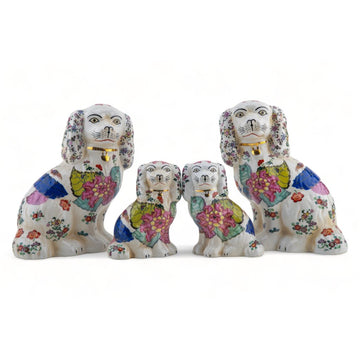 Small Porcelain Staffordshire Dogs
