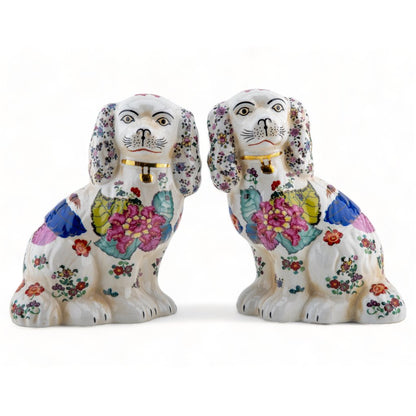Large Porcelain Staffordshire Dogs