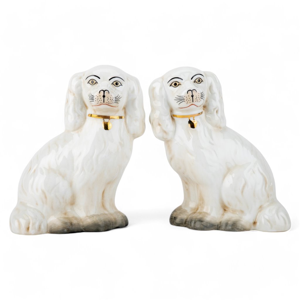 Large Porcelain Staffordshire Dogs