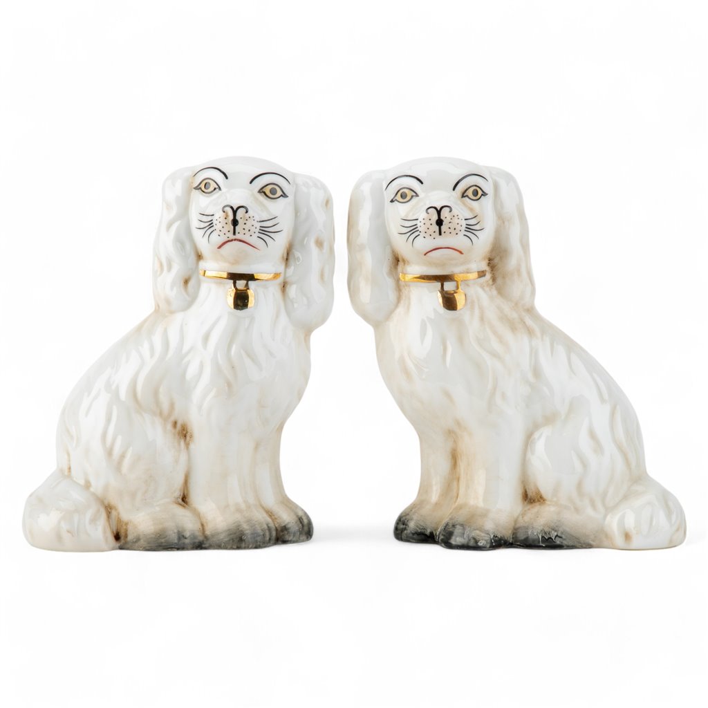 Small Porcelain Staffordshire Dogs