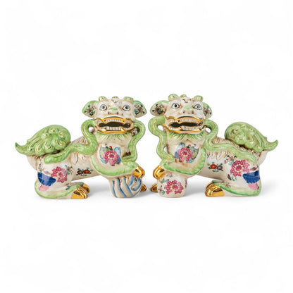 Pair of Porcelain Foo Dogs