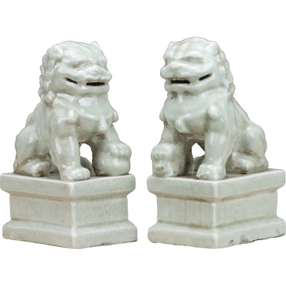 Pair of Porcelain Foo Dogs