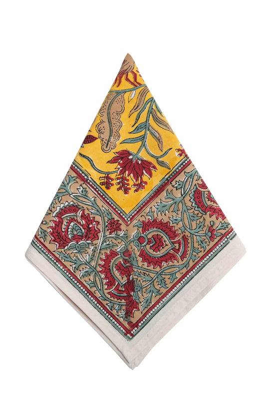 Block Print Cotton Table Napkins (Set of 4)